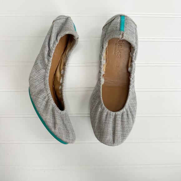 Tieks Gray and Teal Flats - Picture 3 of 9
